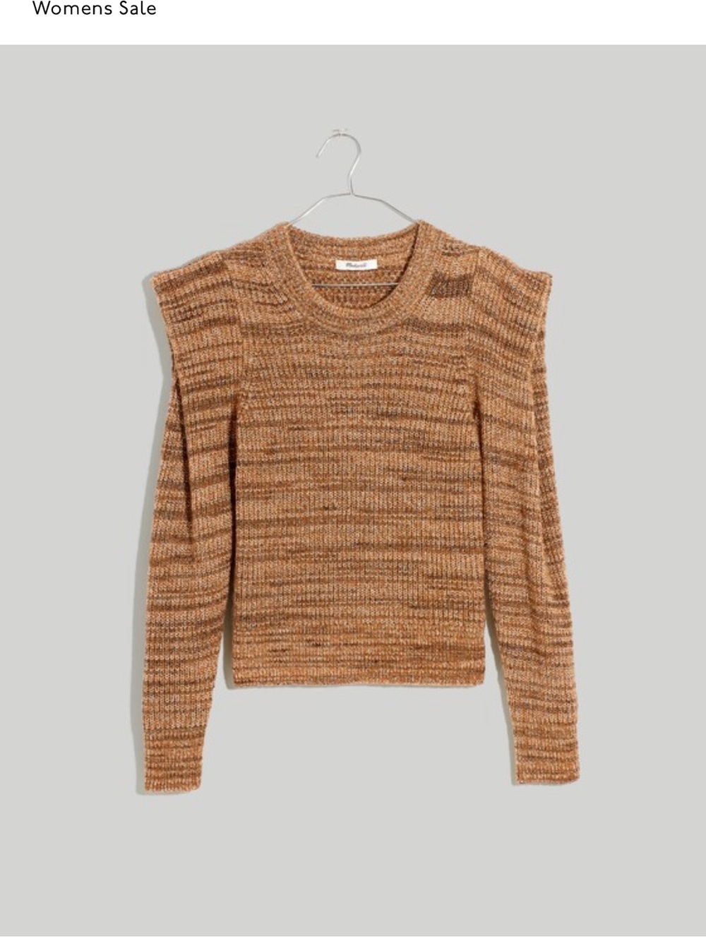 Madewell Marled Tan Crewneck Sweater